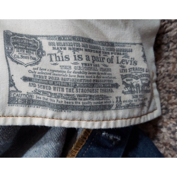 Levis 501 XX Jeans Mens 49x28 Blue Seven Button Fly Red Tab - Picture 5 of 12